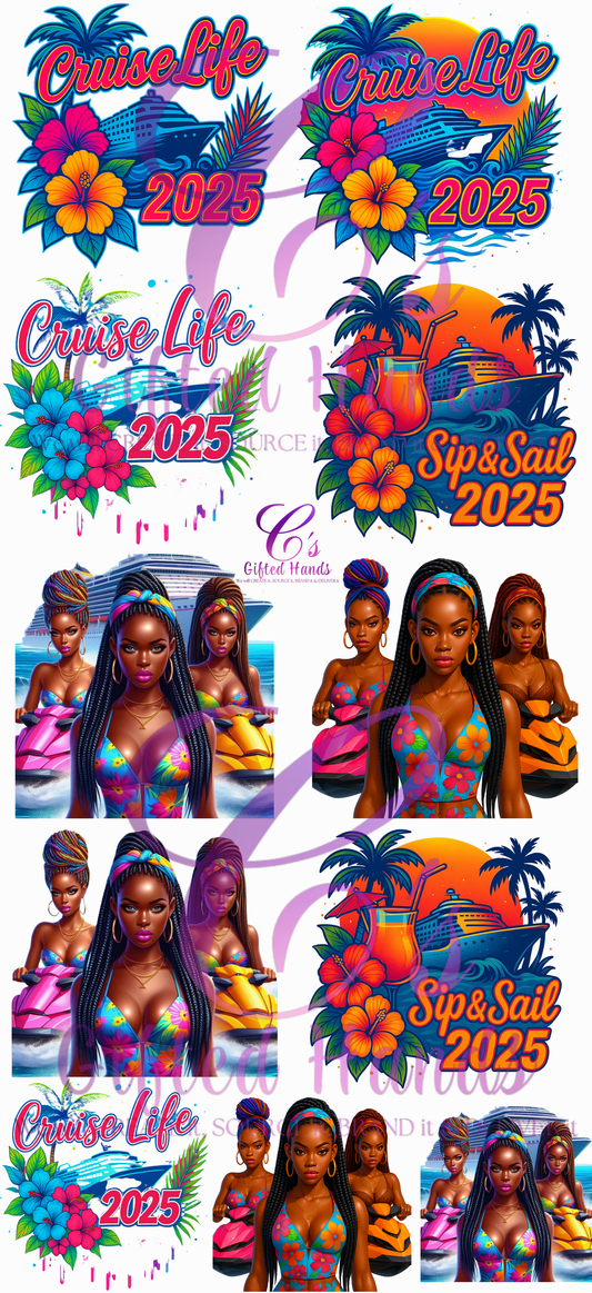 Cruise Life Gang Sheet 22x48