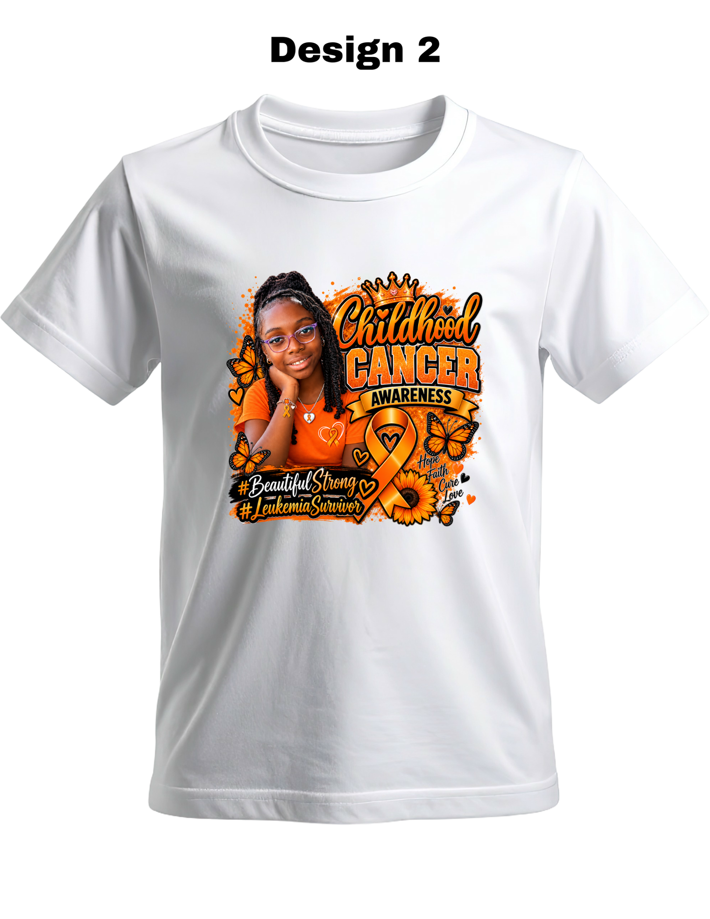 Beautiful Strong Childhood Cancer Awareness Shirt
