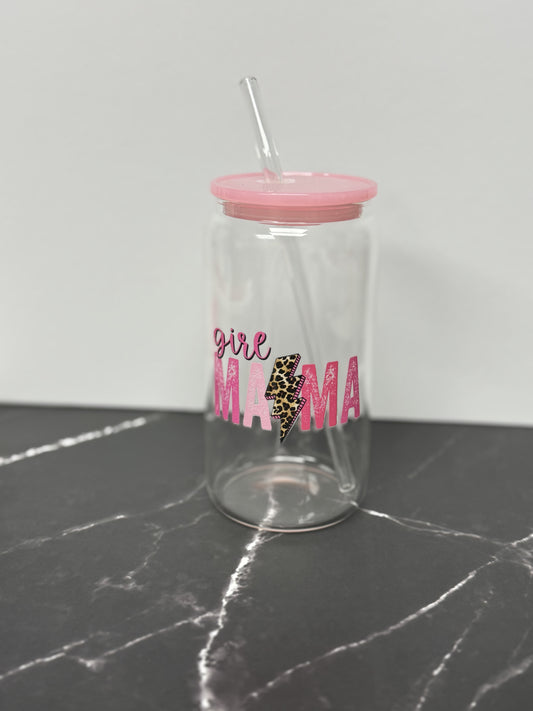 Girl Mama Glass Tumbler