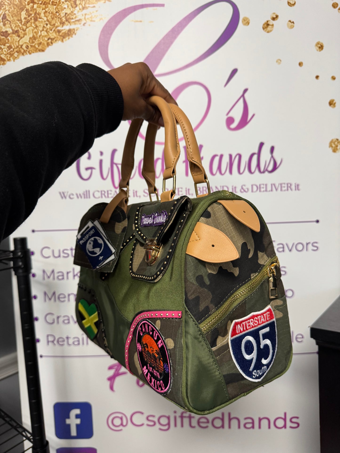 Camo Junk Handbag Purse