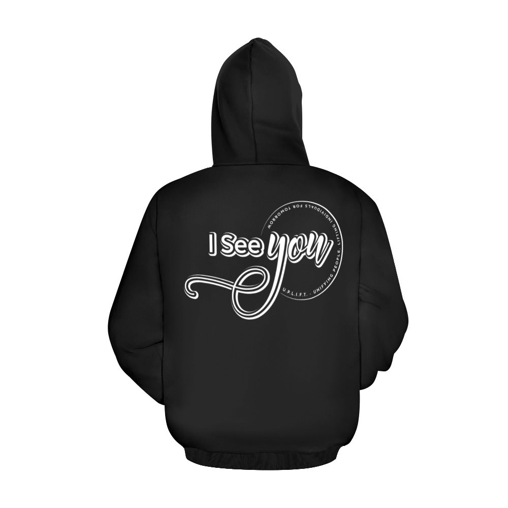 I See You All Over Print Hoodie for Men (Model H13)