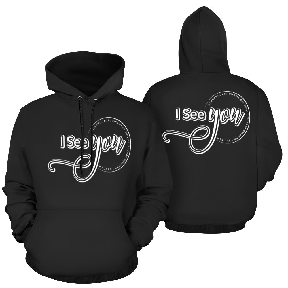 I See You All Over Print Hoodie for Men (Model H13)