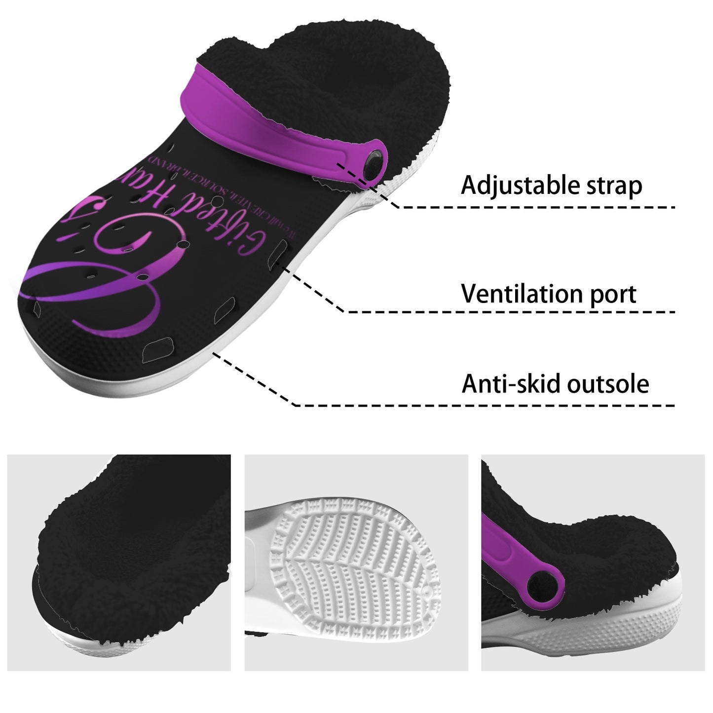 Custom Fleece Lined Foam Clogs for Adults