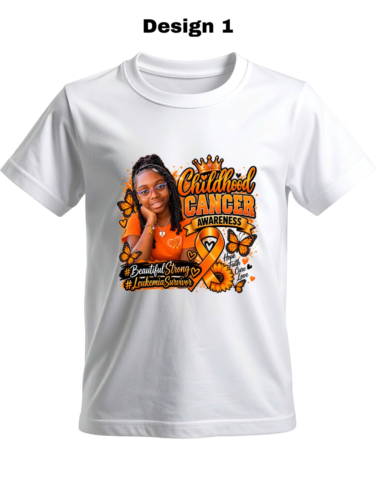 Beautiful Strong Childhood Cancer Awareness Shirt
