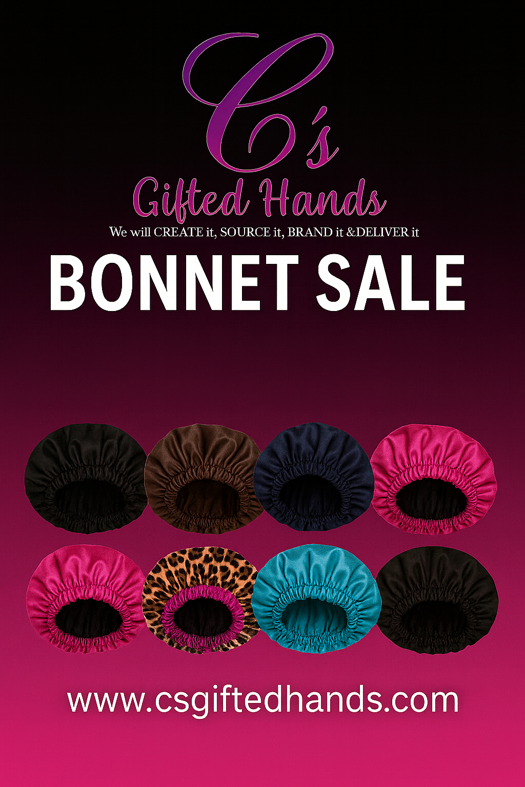 Satin Bonnets Double Sided