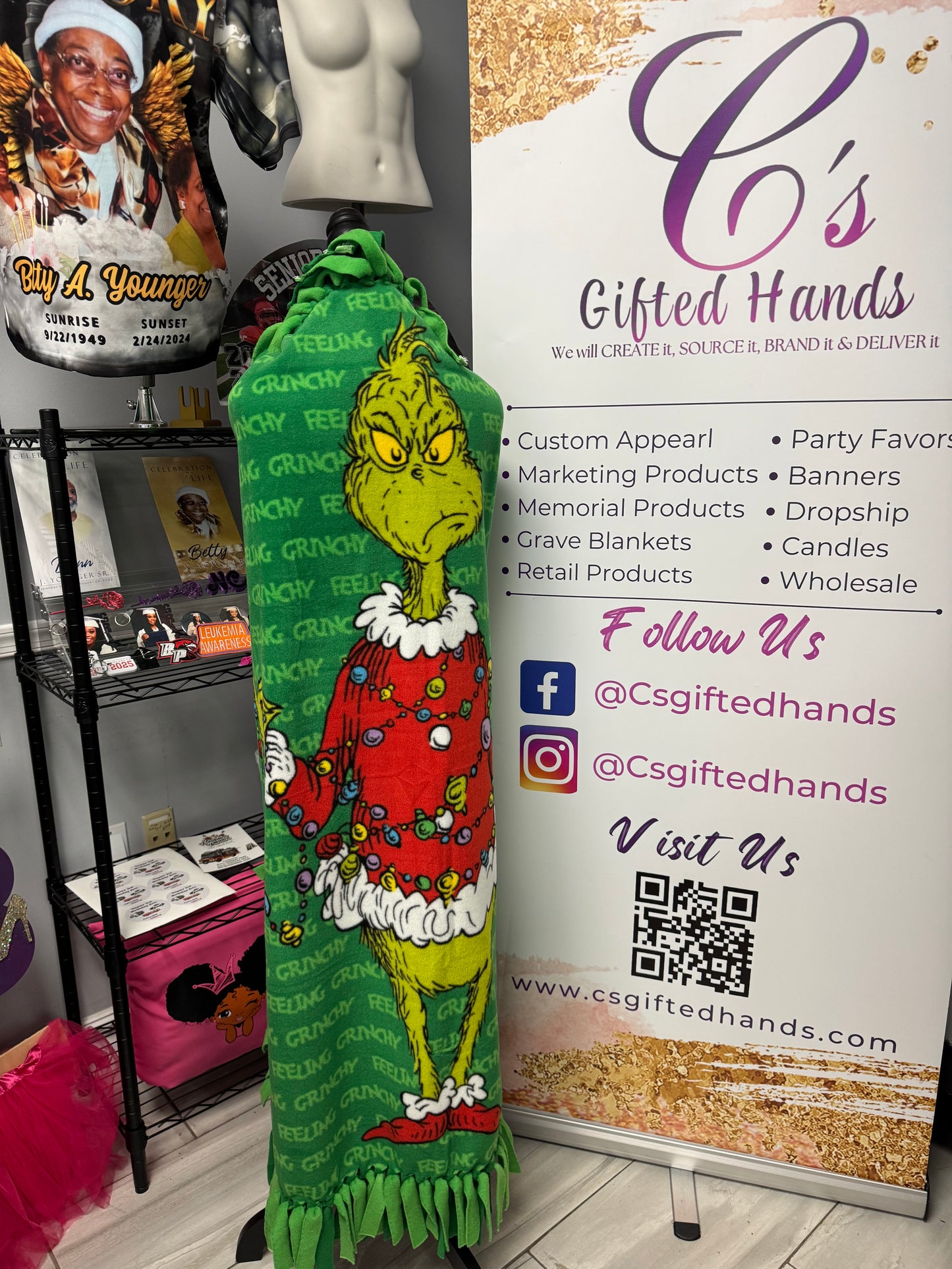 Dark Green Fleece Blanket