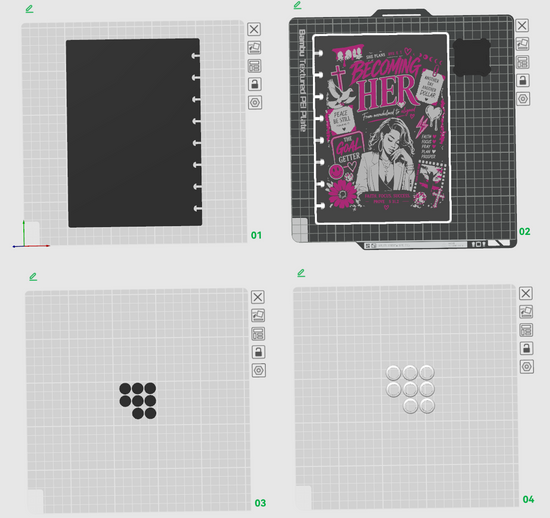 Becoming Her A5 Notebook 3MF Digital File for 3D Printing
