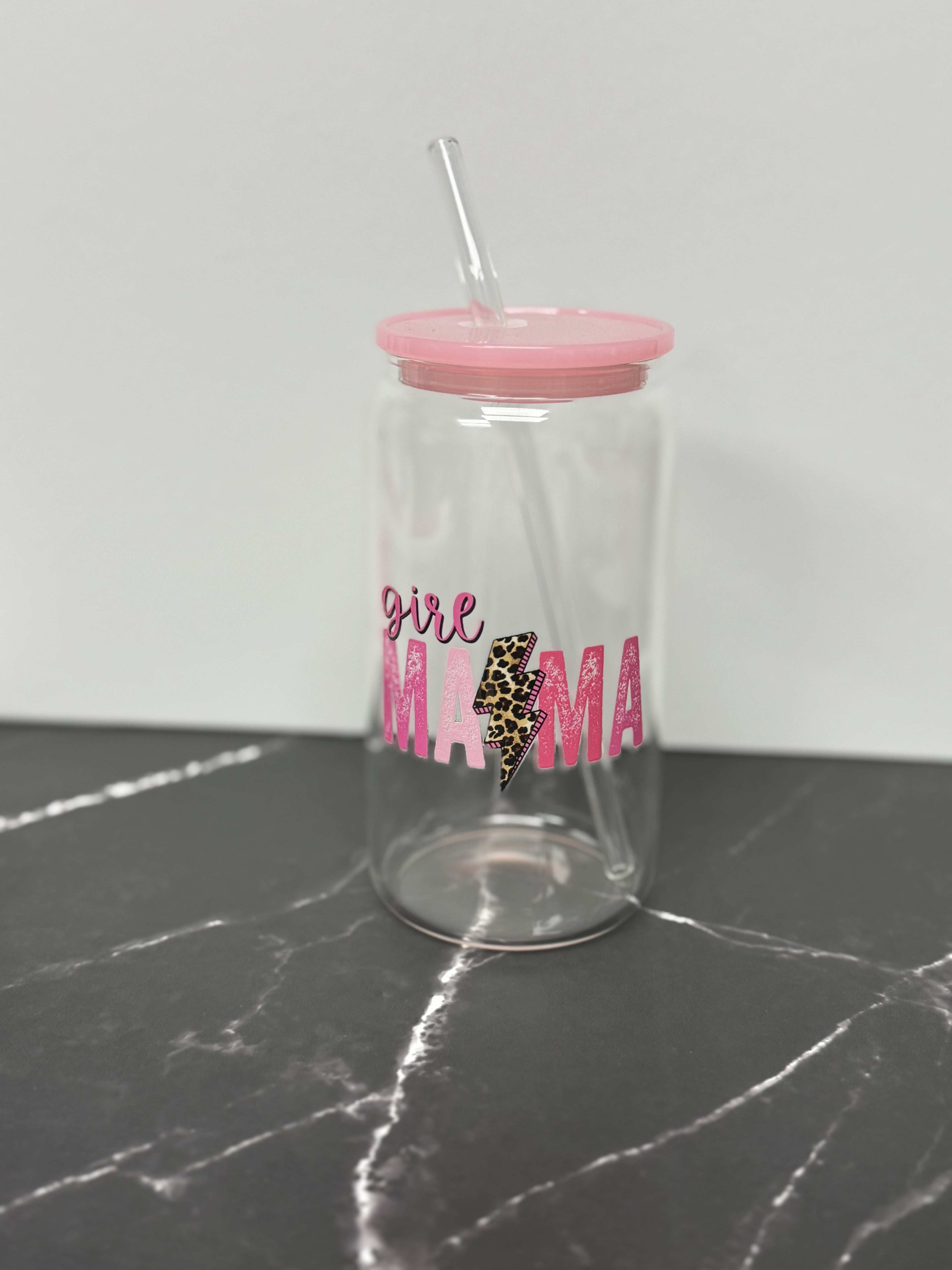 Girl Mama Glass Tumbler
