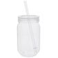 Plastic Mason Jars With Straws 24oz. Cup