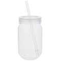 Plastic Mason Jars With Straws 24oz. Cup