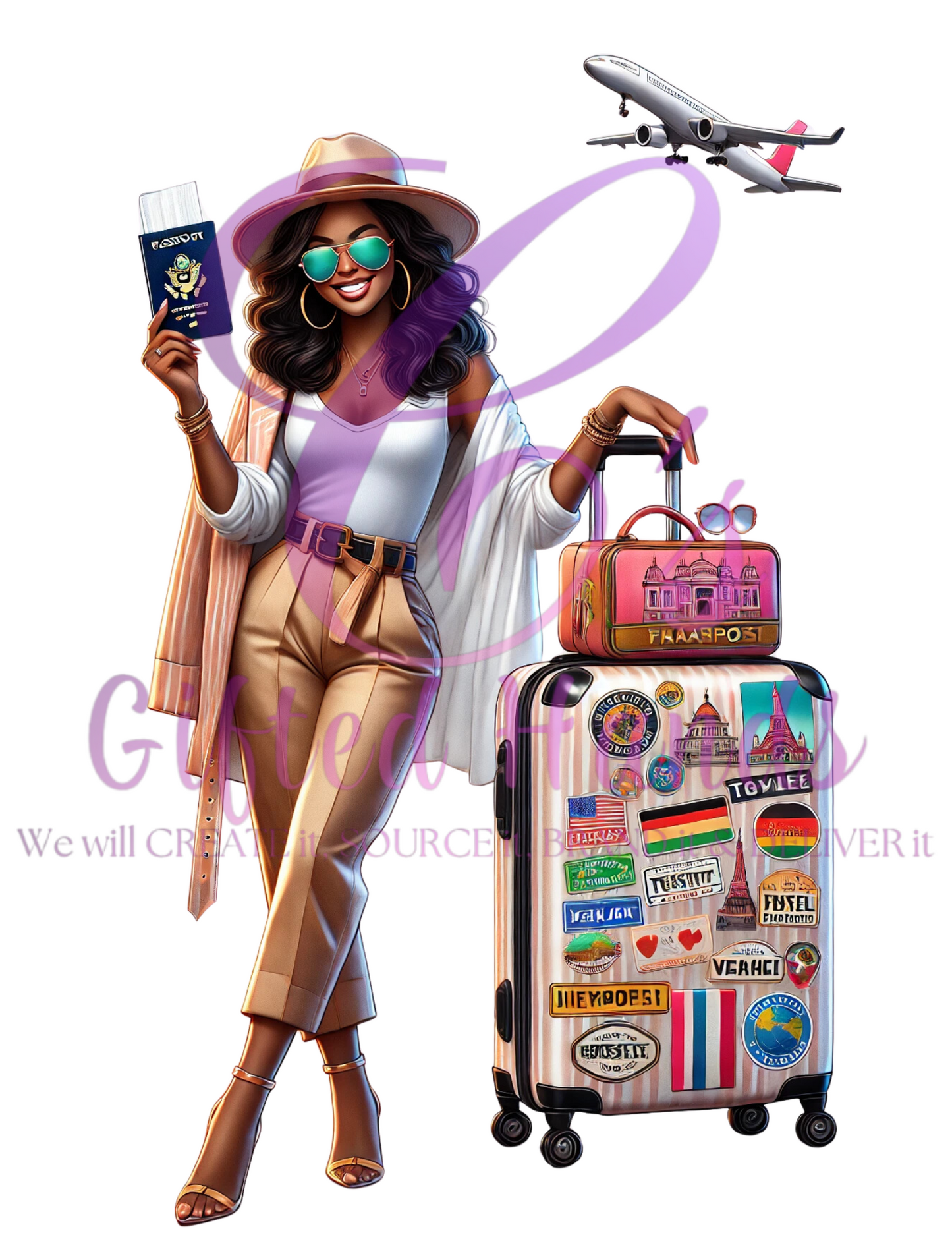 Professional Diva Traveler- 3" UV DTF DECAL