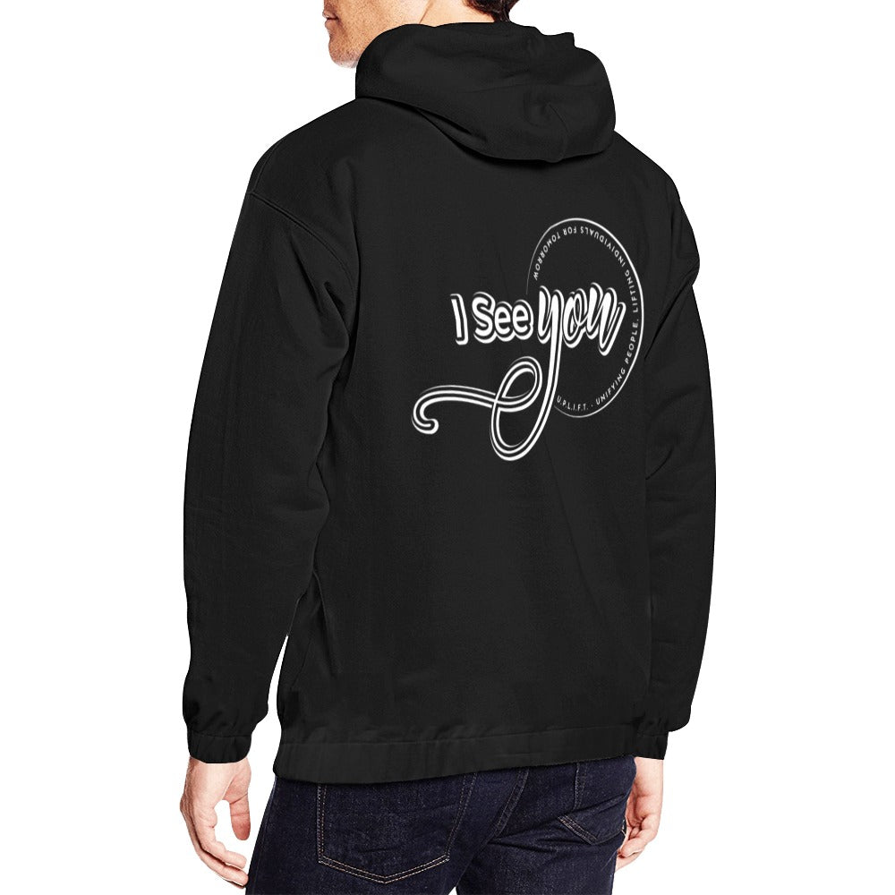 I See You All Over Print Hoodie for Men (Model H13)