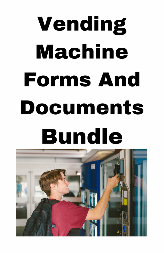 Vending Machine Forms And Documents - C’s Gifted Hands